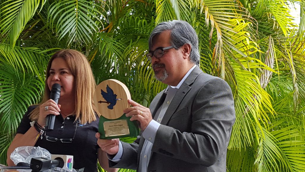 Reconocimiento al periodista Antonio Maria Delgado (Foto VAF)