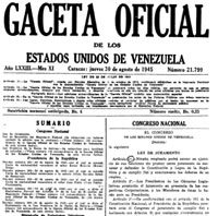 Ley de Juramento de Venezuela vigente. Gaceta oficial 21.799. agosto 301945.