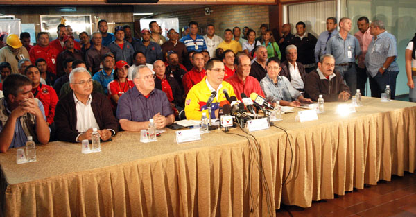 El vicepresidente Jorge Arreaza aseguró que las empresas básicas estaban “prácticamente en la carraplana” cuando llegó Chávez al poder