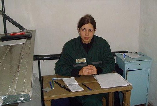 Imagen de Nadezhda Tolokonnikova en prisión