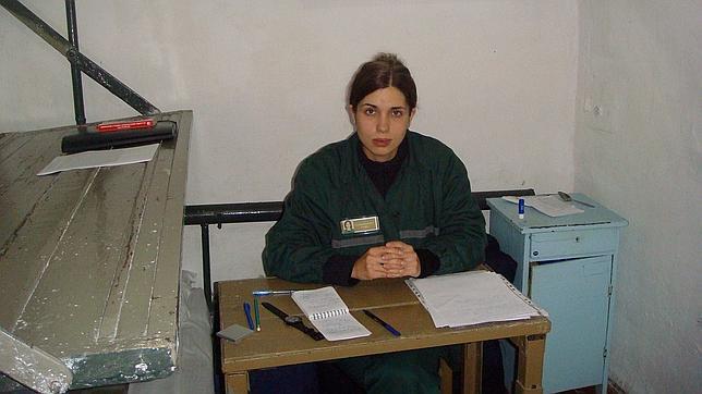 Imagen de Nadezhda Tolokonnikova en prisión